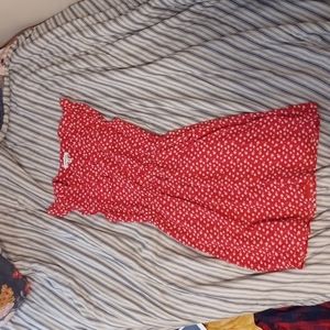 Red dress with white flowers, small, monteau